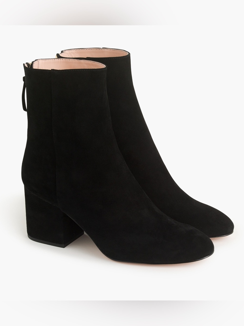 J. Crew - Sadie Boots in Suede with Back Zip & 2.75 heel - Black - Size 6.5